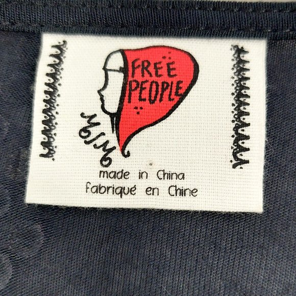 Free People Blue Studded Flare Top - Picture 9 of 13